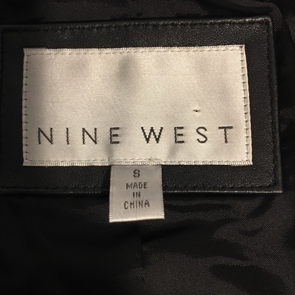 Nine West Black Leather Jacket - Picture 4 of 6